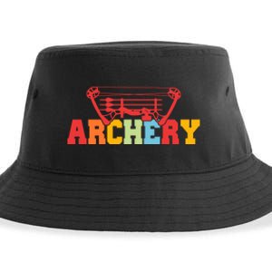 Archery Bow And Arrow Colorful Gift Sustainable Bucket Hat