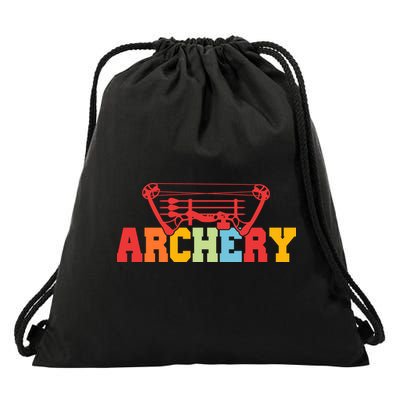 Archery Bow And Arrow Colorful Gift Drawstring Bag