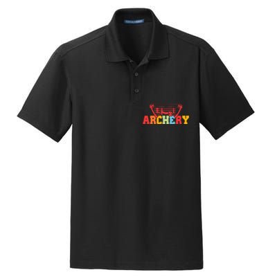 Archery Bow And Arrow Colorful Gift Dry Zone Grid Polo