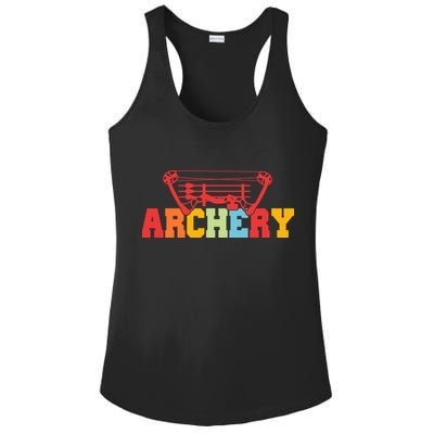 Archery Bow And Arrow Colorful Gift Ladies PosiCharge Competitor Racerback Tank