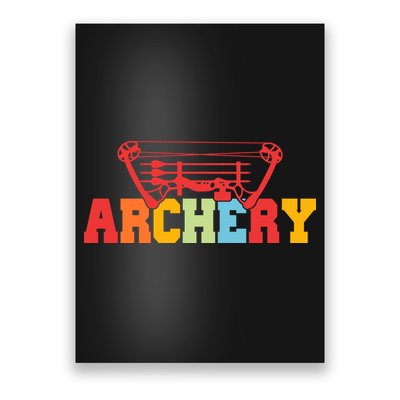 Archery Bow And Arrow Colorful Gift Poster