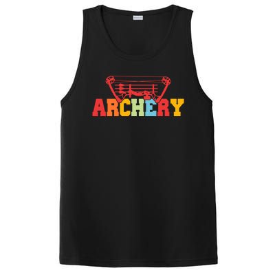 Archery Bow And Arrow Colorful Gift PosiCharge Competitor Tank