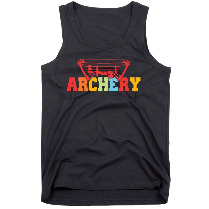 Archery Bow And Arrow Colorful Gift Tank Top