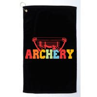 Archery Bow And Arrow Colorful Gift Golf Towel
