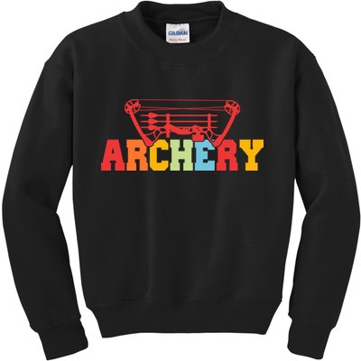Archery Bow And Arrow Colorful Gift Kids Sweatshirt