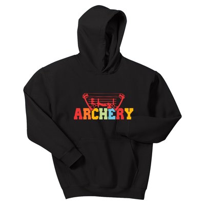 Archery Bow And Arrow Colorful Gift Kids Hoodie