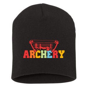 Archery Bow And Arrow Colorful Gift Short Acrylic Beanie