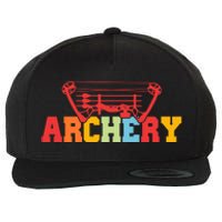 Archery Bow And Arrow Colorful Gift Wool Snapback Cap