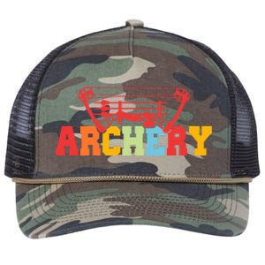 Archery Bow And Arrow Colorful Gift Retro Rope Trucker Hat Cap