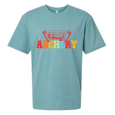 Archery Bow And Arrow Colorful Gift Sueded Cloud Jersey T-Shirt
