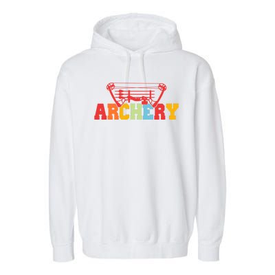 Archery Bow And Arrow Colorful Gift Garment-Dyed Fleece Hoodie