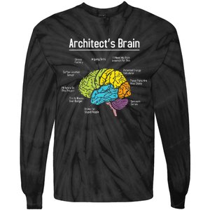 ArchitectS Brain Architect Architecture Design Plan Build Tie-Dye Long Sleeve Shirt