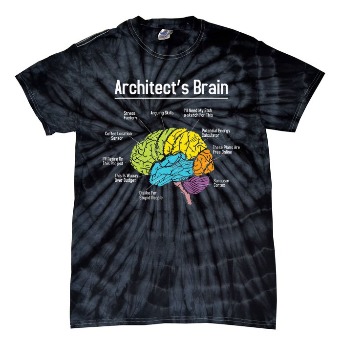 ArchitectS Brain Architect Architecture Design Plan Build Tie-Dye T-Shirt