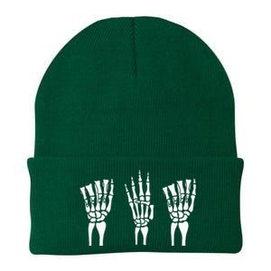 Applied Behavior Analysis Skeleton Hands Sign Language Knit Cap Winter Beanie