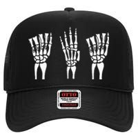 Applied Behavior Analysis Skeleton Hands Sign Language High Crown Mesh Back Trucker Hat