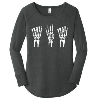 Applied Behavior Analysis Skeleton Hands Sign Language Women's Perfect Tri Tunic Long Sleeve Shirt