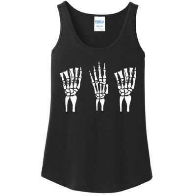 Applied Behavior Analysis Skeleton Hands Sign Language Ladies Essential Tank