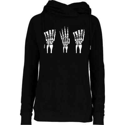 Applied Behavior Analysis Skeleton Hands Sign Language Womens Funnel Neck Pullover Hood