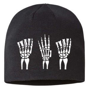 Applied Behavior Analysis Skeleton Hands Sign Language Sustainable Beanie