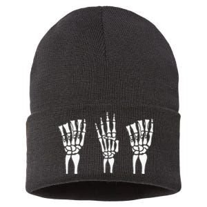 Applied Behavior Analysis Skeleton Hands Sign Language Sustainable Knit Beanie