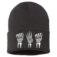 Applied Behavior Analysis Skeleton Hands Sign Language Sustainable Knit Beanie