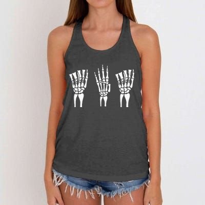 Applied Behavior Analysis Skeleton Hands Sign Language Women's Knotted Racerback Tank