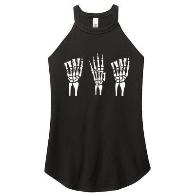 Applied Behavior Analysis Skeleton Hands Sign Language Women's Perfect Tri Rocker Tank