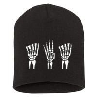 Applied Behavior Analysis Skeleton Hands Sign Language Short Acrylic Beanie