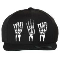 Applied Behavior Analysis Skeleton Hands Sign Language Wool Snapback Cap