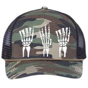 Applied Behavior Analysis Skeleton Hands Sign Language Retro Rope Trucker Hat Cap