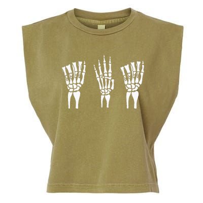 Applied Behavior Analysis Skeleton Hands Sign Language Garment-Dyed Women's Muscle Tee