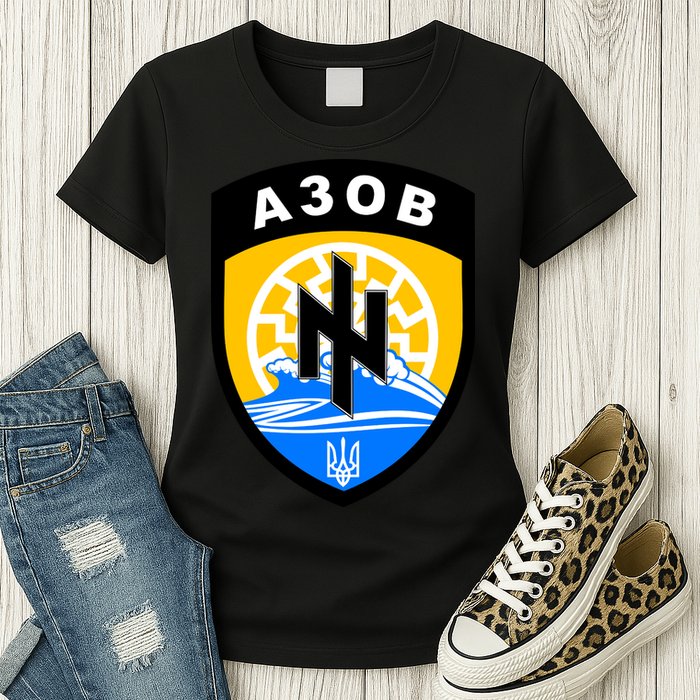 Azov Battalion A30B Shield Special Forces Ukraine Womens T-Shirt