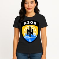 Azov Battalion A30B Shield Special Forces Ukraine Womens T-Shirt