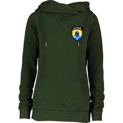 Azov Battalion A30B Shield Special Forces Ukraine Womens Funnel Neck Pullover Hood