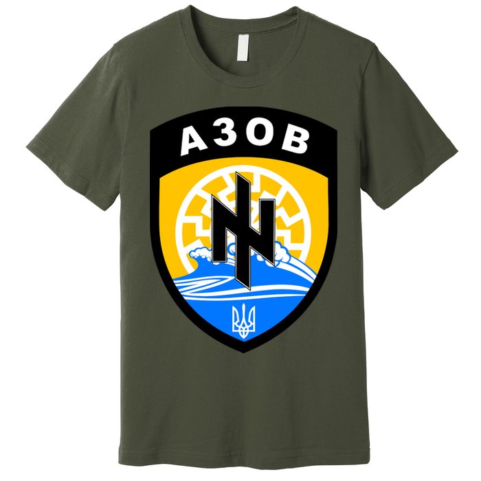 Azov Battalion A30B Shield Special Forces Ukraine Premium T-Shirt