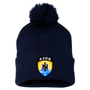 Azov Battalion A30B Shield Special Forces Ukraine Pom Pom 12in Knit Beanie