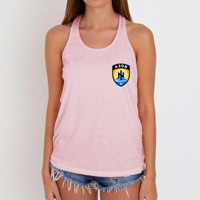 Azov Battalion A30B Shield Special Forces Ukraine Women's Knotted Racerback Tank