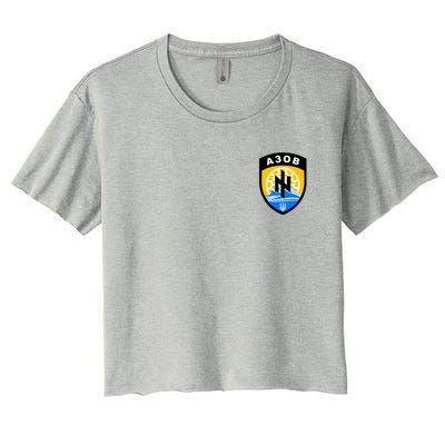 Azov Battalion A30B Shield Special Forces Ukraine Women's Crop Top Tee