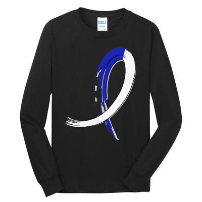 ALS Blue and White Graffiti Awareness Ribbon Tall Long Sleeve T-Shirt