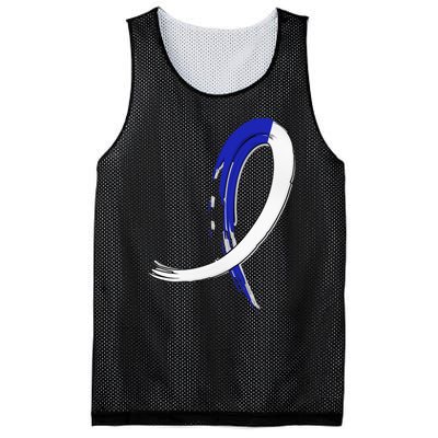 ALS Blue and White Graffiti Awareness Ribbon Mesh Reversible Basketball Jersey Tank