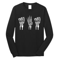 Applied Behavior Analysis Skeleton Hands Sign Language Long Sleeve Shirt