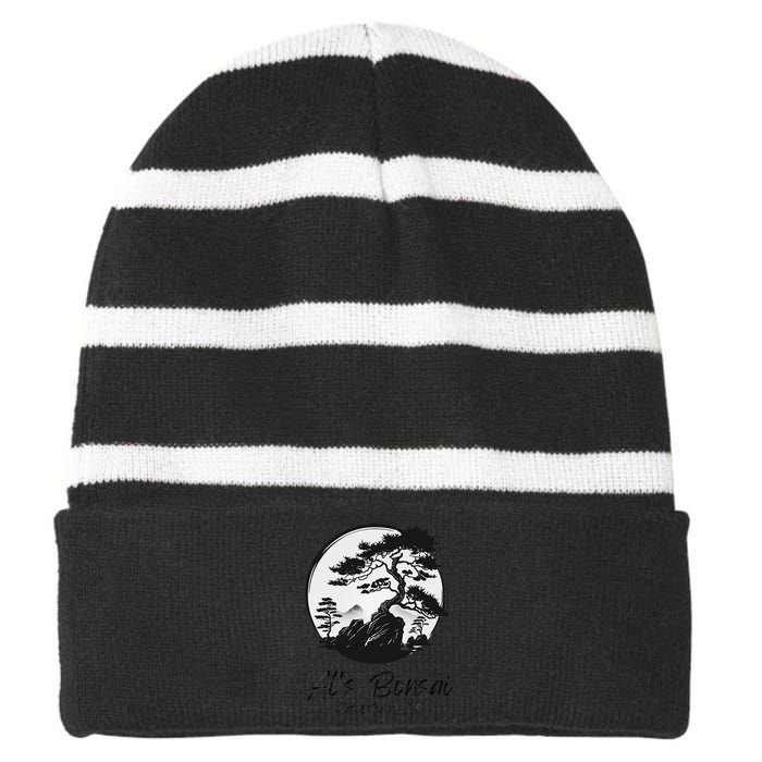 Al's Bonsai Striped Beanie with Solid Band