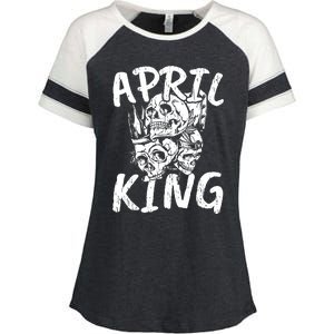 April Birthday Enza Ladies Jersey Colorblock Tee