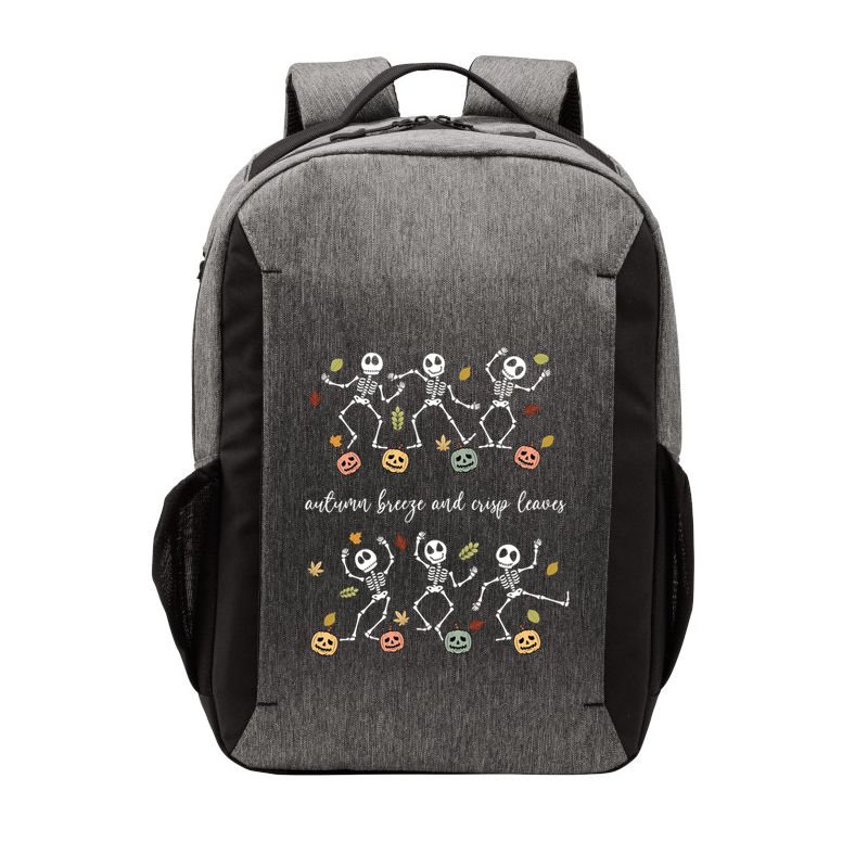 Autumn Breeze And Crisp Leaves Halloween Skeleton Dancing Gift Vector Backpack