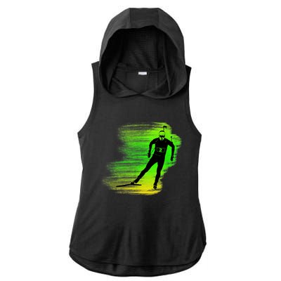 Awesome Biathlon Ladies PosiCharge Tri-Blend Wicking Draft Hoodie Tank