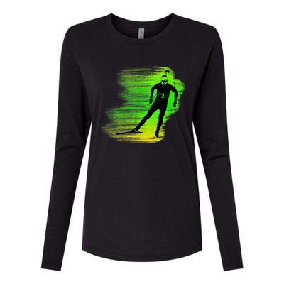 Awesome Biathlon Womens Cotton Relaxed Long Sleeve T-Shirt