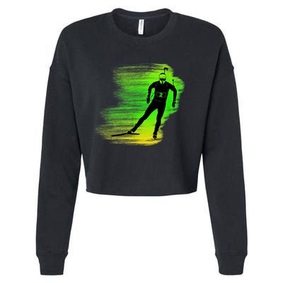 Awesome Biathlon Cropped Pullover Crew