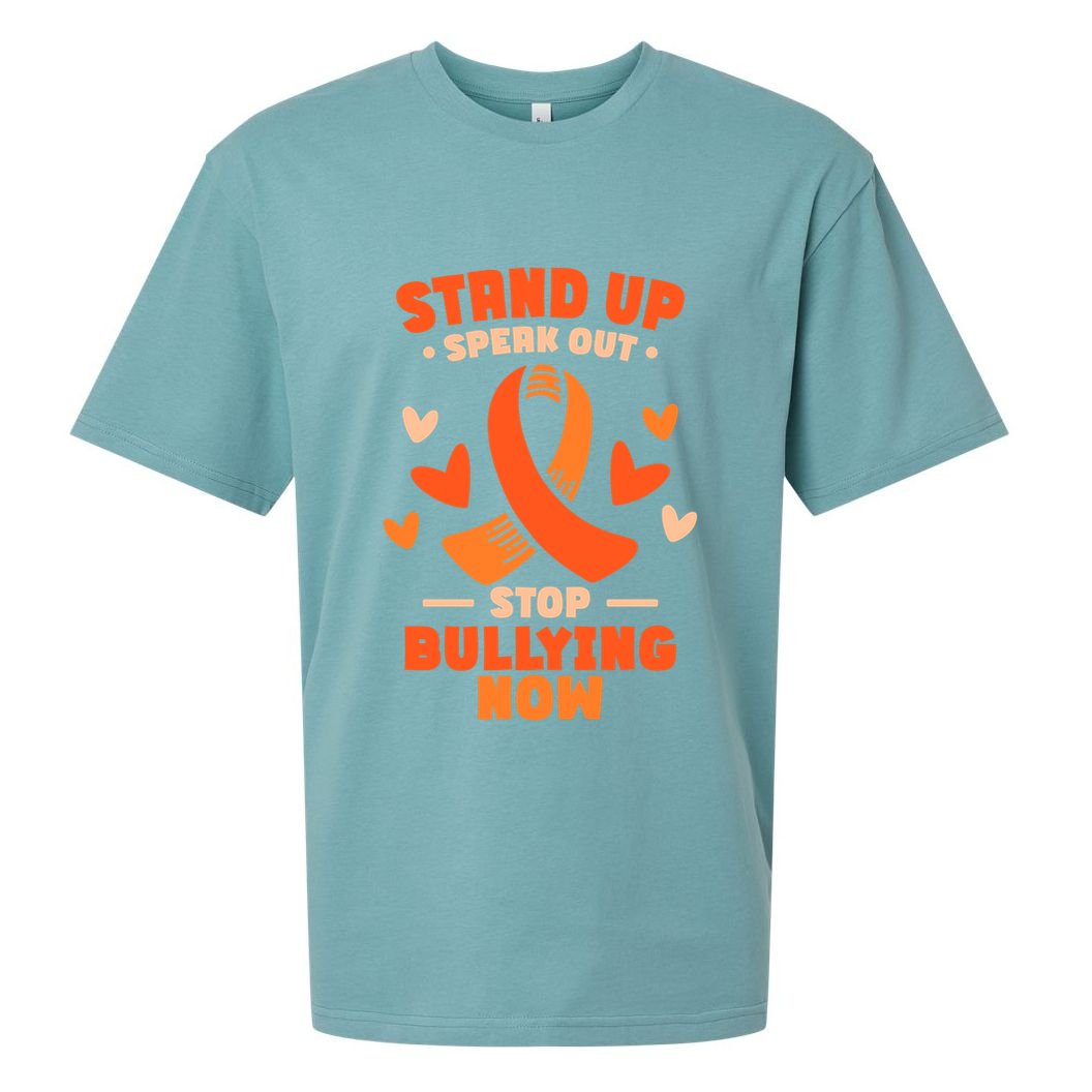 Anti Bullying Awareness Month Great Gift Sueded Cloud Jersey T-Shirt