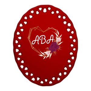 Applied Behavior Analysis Aba Squad Behaviors Team Analyst Gift Ceramic Oval Ornament