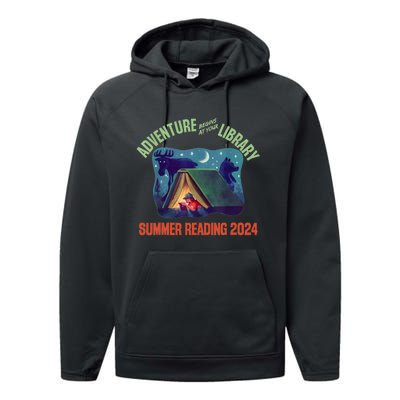 Adventure Begins At Your Library Summer Reading Program 2024 Performance Fleece Hoodie